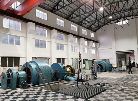 Generator units staged in TC factory hall for export