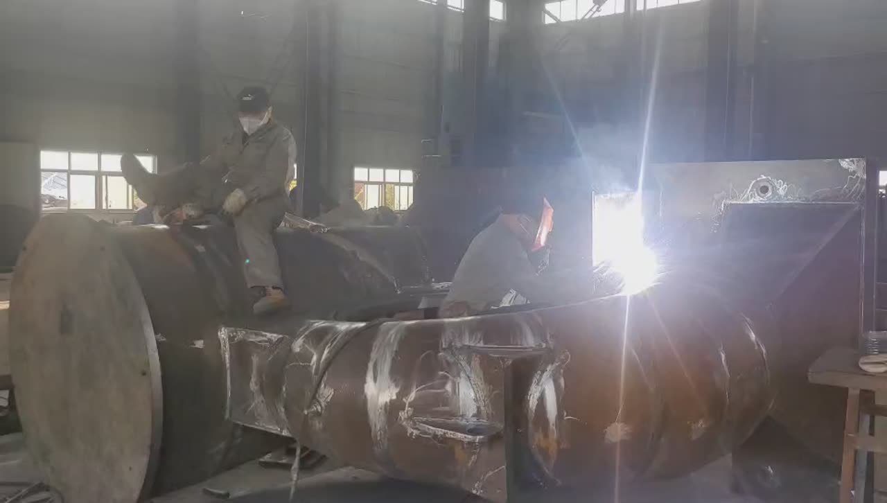 Welder arc welding with sparks — TC factory