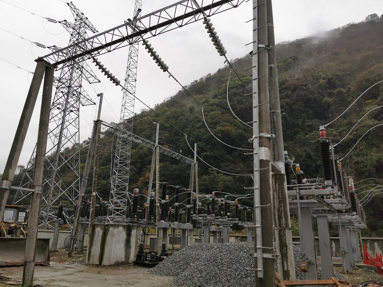 High voltage switchyard