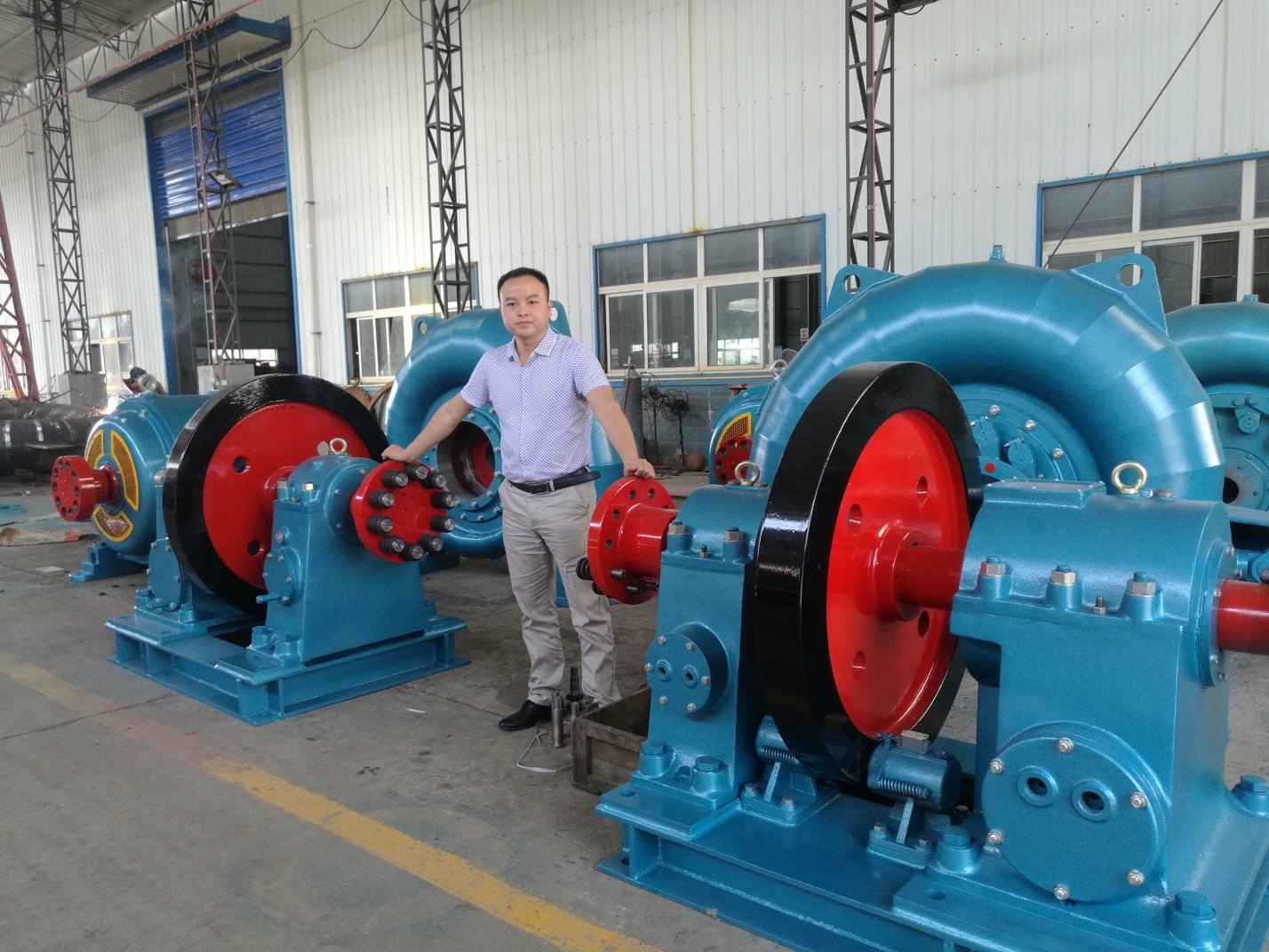 Two horizontal Francis units for Indonesia PLTMh Sengak