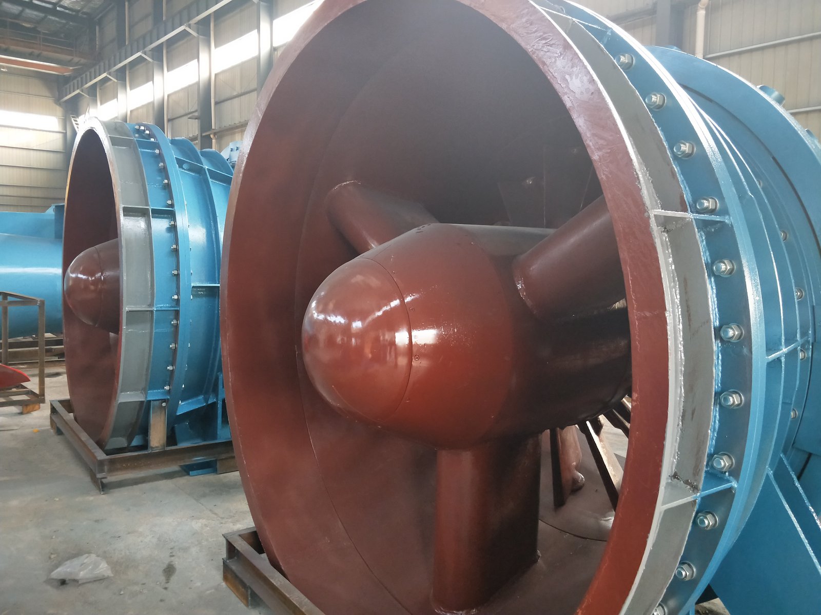 Three S-type tubular turbines for Bruce HPP