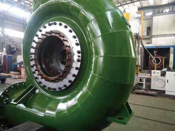 Groupe Francis horizontal, virole spirale et alternateur